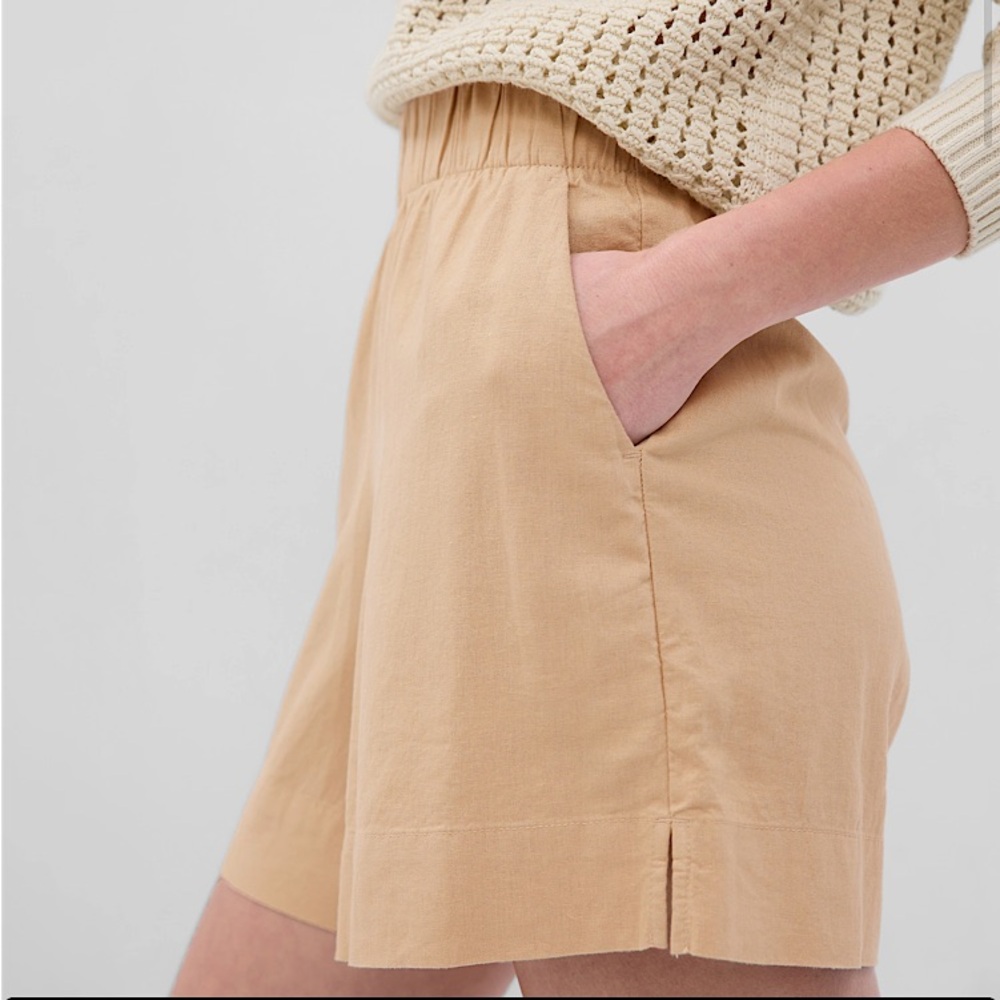 Gap Linen-Blend Pull-On Shorts Size M NWT